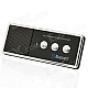 X3 Portable Rechargeable Bluetooth V4.0 Cell Phone Handsfree Speaker Car Kit - Black + Silver