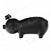 Cute Pig Style Zinc Alloy Windproof Dual Flame Butane Lighter - Black