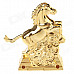 Creative Horse Style Blue Flame Butane Gas Lighter - Golden