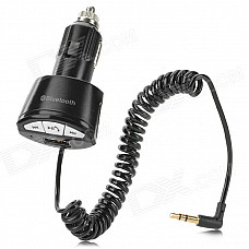 Convenient HiFi Car Bluetooth V3.0 Music Adapter - Black