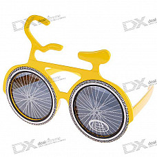 Funny Bicycle Shaped Ornamental Glasses (Assorted Color)