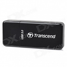 Transcend RDF5 High Speed USB 3.0 TF/SD 2-in-1 Card Reader SUPPORT UHS-I Flash Card - Black (128GB)