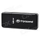 Transcend RDF5 High Speed USB 3.0 TF/SD 2-in-1 Card Reader SUPPORT UHS-I Flash Card - Black (128GB)