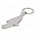 Shark Style Zinc Alloy Bottle Opener Keychain - Silver