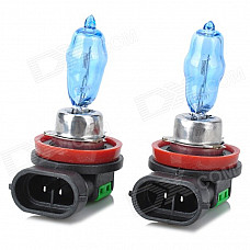 H11 100W White Car Light Bulbs (2-Pack/DV 12V)