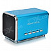 Portable Mini 3W USB 2.0 Speaker w/ MicroSD (TF) - Blue (Cable-50cm)