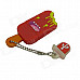 Ice Cream Style USB 2.0 Flash Drive Disk - Red + Multicolored (4GB)