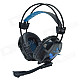 SADES A30 Xpower Headphone 7.1-Channel w/ Microphone + Volume Controller - Black + Blue