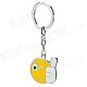 ZB-11 Thumb Up Gesture Stainless Steel Keyring - White + Yellow + Silver