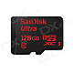 SanDisk Ultra 128 GB microSDXC UHS-I Card with Adapter