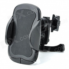 CF02-B+C1 360 Degree Rotatable Car Air Vent Stand Holder for GPS + Cell Phone - Black