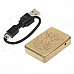 1917 Aluminum Alloy Dragon USB Rechargeable Lighter - Golden (5V)