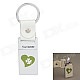 6530 Four Leaves Zinc Alloy Gas Lighter w/ Keyring - White