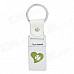 6530 Four Leaves Zinc Alloy Gas Lighter w/ Keyring - White