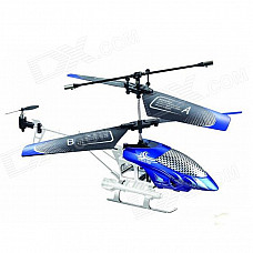 6602A Shockproof 3-CH R/C Helicopter w/ IR Remote Control - Blue + Silver (6 x AA)