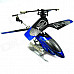 6602A Shockproof 3-CH R/C Helicopter w/ IR Remote Control - Blue + Silver (6 x AA)