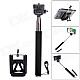 Fat Cat Portable Monopod for Camera + SJ4000 + IPHONE + Samsung Galaxy S5 / S4 / Note 3 / 2 - Black