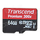 Transcend Premium Micro SDXC TF Flash Memory Card - Black (64GB)