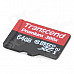 Transcend Premium Micro SDXC TF Flash Memory Card - Black (64GB)