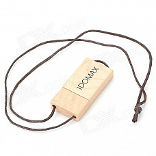IDOMAX Full Capacity Classics Wood USB 2.0 Flash Pen Thumb Drive Stick - Ginger (8GB)
