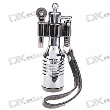 Winebottle Shaped Oil Lighter with Leather Strap