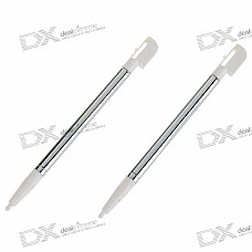 Retractable Metel Stylus for NDS Lite (White/2-Pack)