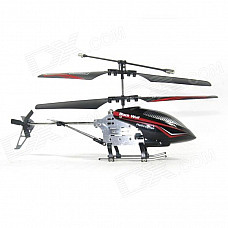 Shockproof 2-CH Mini R/C Helicopter w/ IR Remote Control - Black + Red + Silver (6 x AA)