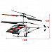 Shockproof 2-CH Mini R/C Helicopter w/ IR Remote Control - Black + Red + Silver (6 x AA)