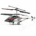 Shockproof 2-CH Mini R/C Helicopter w/ IR Remote Control - Black + Red + Silver (6 x AA)