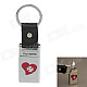 6530 Four Leaves Zinc Alloy Butane Lighter w/ Keyring - Silver