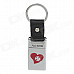 6530 Four Leaves Zinc Alloy Butane Lighter w/ Keyring - Silver