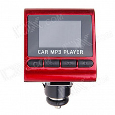 C&Q C&Q-816C 1.2" LED Screen Wireless FM Modulator Car MP3 Player w/ Remote Control - Black + Red