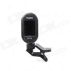 FZONE FT-13 Universal Clip-On Digital Guitar Tuner - Black