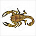 3D Cool ABS Scorpion Style Car Decorative Stickers - Gold (Pair)