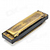 Swan SW1020-8 Copper + Stainless Steel + Plastic 10-Hole C-Tune Harmonica - Bronze + Black