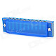 Swan SW1020-2 Aluminum + ABS 10-Hole C-Tune Harmonica - Blue + Silver + Multicolored