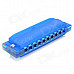 Swan SW1020-2 Aluminum + ABS 10-Hole C-Tune Harmonica - Blue + Silver + Multicolored