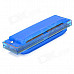 Swan SW1020-2 Aluminum + ABS 10-Hole C-Tune Harmonica - Blue + Silver + Multicolored