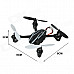 Brilink BH18 Mini 2.4G Radio Control 4-CH Quadcopter R/C Aircraft w/ 6-Axis Gyro - Black + White