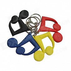 DEDO MG-60 Music Notes Styled PVC Key Chains -Blue + Black + Yellow + Red (4 PCS)