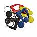 DEDO MG-60 Music Notes Styled PVC Key Chains -Blue + Black + Yellow + Red (4 PCS)