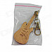 DEDO MG-56 Music Electric Guitar Keychain - Wood + Copper