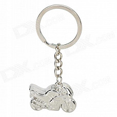 CAFF Cute Motorcycle Style Pendant Alloy Key Chain - Silver