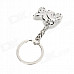 CAFF Cute Motorcycle Style Pendant Alloy Key Chain - Silver