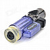 Mini Windproof Welding Torch Blue Flame Butane Jet Lighter - Purple + Black (1300'C)