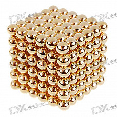 4.7mm Neodymium NIB Magnet Spheres with Steel Case - Gold (216-Piece Pack)