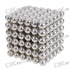 4.7~5mm Neodymium NIB Magnet Spheres with Steel Case - Silver (216-Piece Pack)