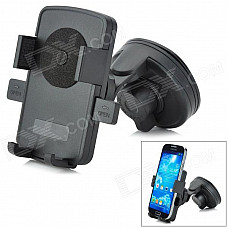 Universal Car Mount Cell Phone Holder w/ Suction Cup - Black