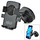 Universal Car Mount Cell Phone Holder w/ Suction Cup - Black