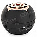 T050 3W Mini Portable Retractable Stereo Speaker w/ TF - Black + Golden (16GB Max.)